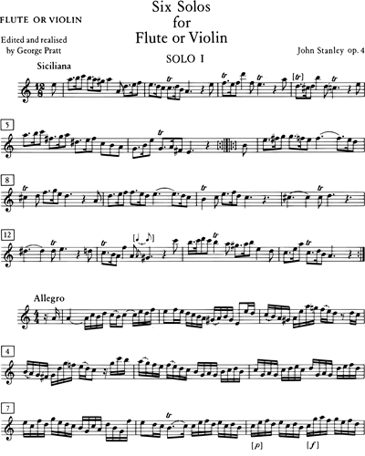 Six Solos, Op. 4
