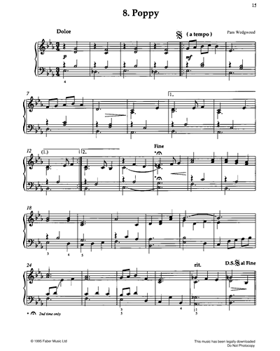 Poppy Sheet Music by Pam Wedgwood | nkoda | Free 7 days trial