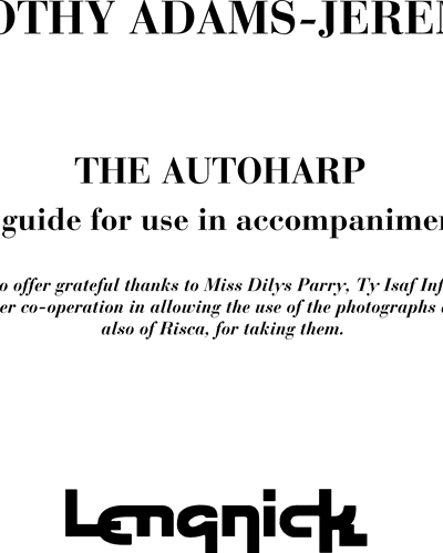 The autoharp: A guide for use in accompaniment