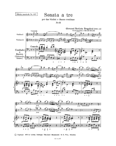 Trio Sonata No. 11 in D minor