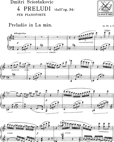 4 Preludi (dall' Op. 34)
