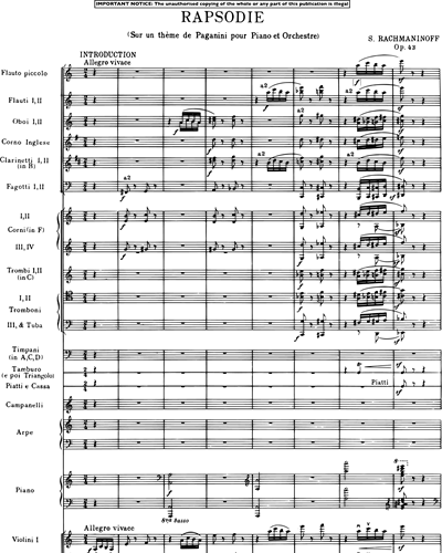 Rhapsody on a Theme of Paganini, op. 43