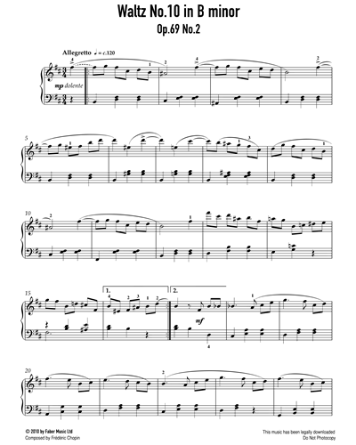 Waltz No. 10 in B Minor Op.69 No.2