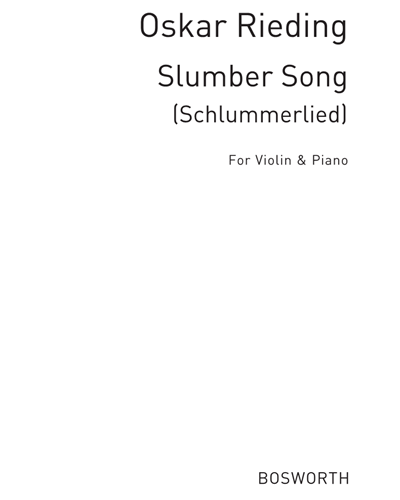 Slumber Song (Schlummerlied), op. 22 no. 1