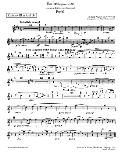 Clarinet in A 3 (ad libitum)