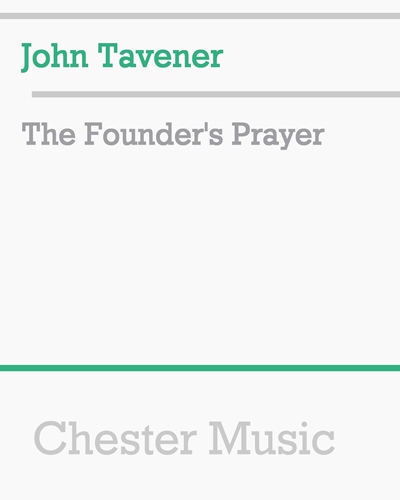 The Founder's Prayer
