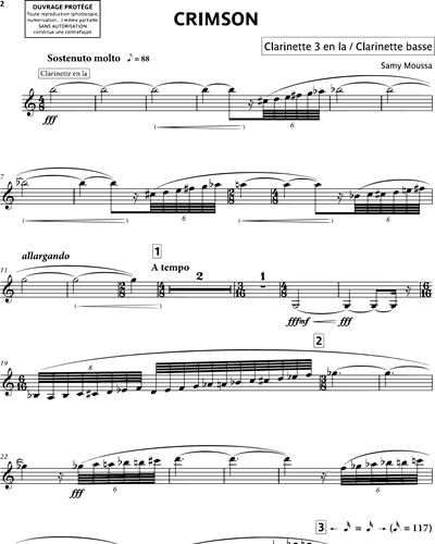 Clarinet in A 3/Bass Clarinet