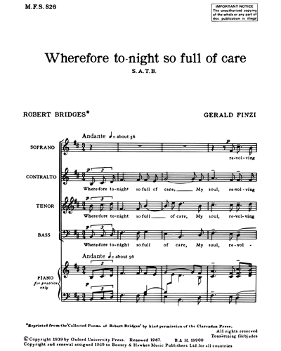 Wherefore To-Night so Full of Care, op. 17/7
