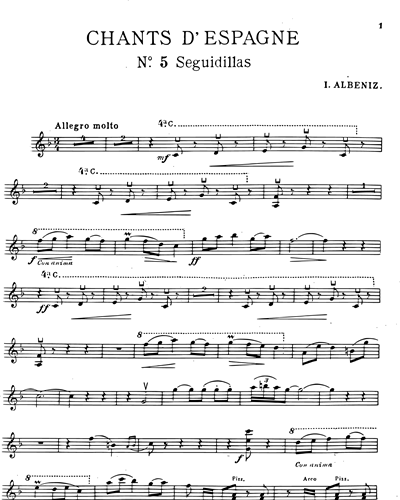 Seguidillas (n° 5 de "Chants d'Espagne")