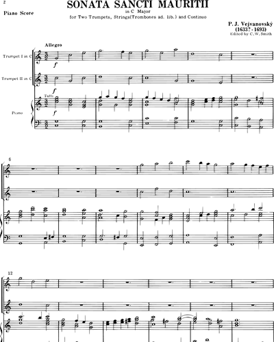 Sonata in C, 'Sancti Mauritii'