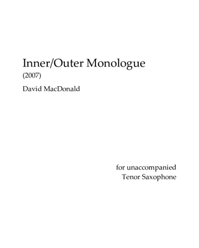 Inner/Outer Monologue