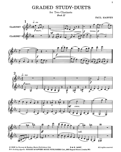 Graded Study-Duets for Two Clarinets, Book II