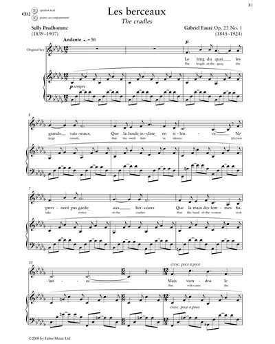 Les berceaux, op. 23 No. 1