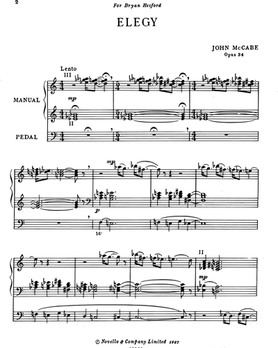 Elegy for Organ, Op. 34