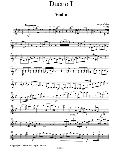 Six Easy Duettos, op. 3 (Nos. 1-2)