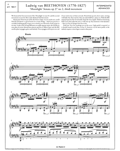 Third movement from 'Moonlight' Sonata Op.27 No.2