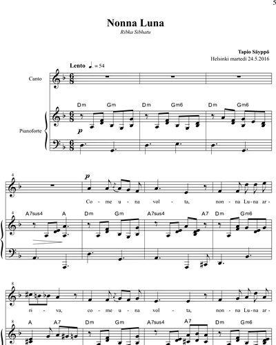 Two Italian Songs for soprano and piano