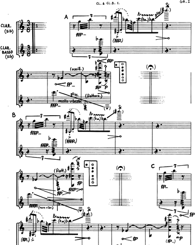 [Group 1] Clarinet 1 in Bb & Bass Clarinet 1