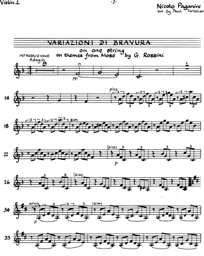 Variazioni di bravura on Themes from "Mosé" by G. Rossini