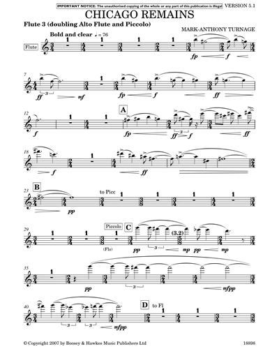 Flute 3/Piccolo/Alto Flute
