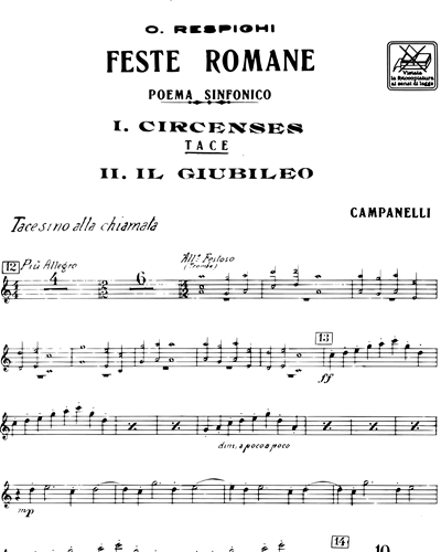 Integration Dempsey seksuel Feste romane [Roman festivals] Glockenspiel Sheet Music by Ottorino Respighi  | nkoda