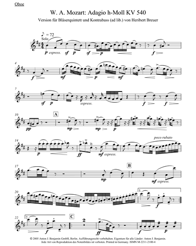 Adagio in B minor, K. 540