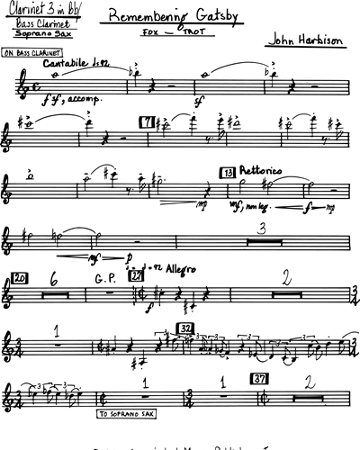 Clarinet 3/Bass Clarinet/Soprano Saxophone