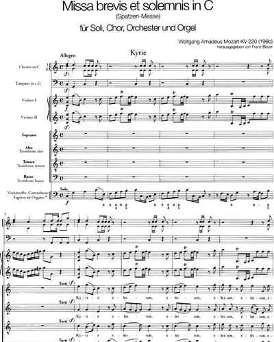 Missa brevis in C major, KV 220 (196b)