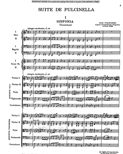 Pulcinella Suite [Revised Edition 1949]
