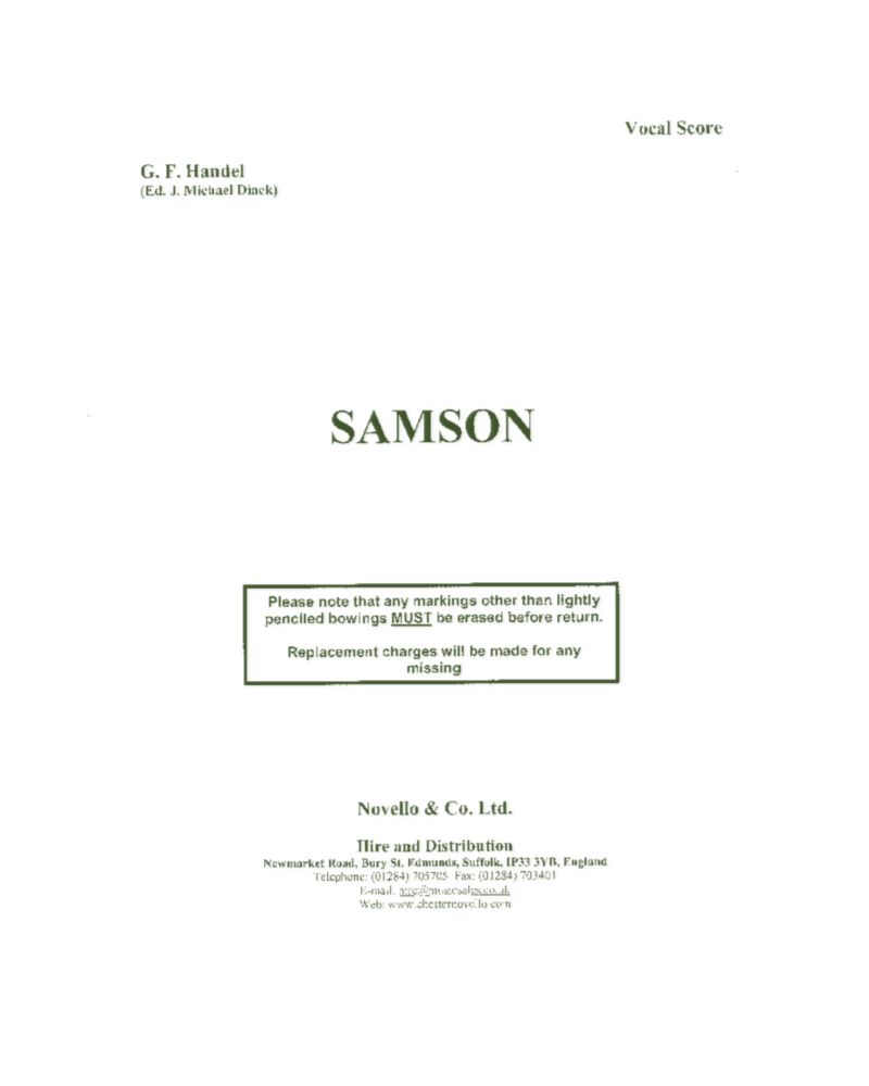 Samson [Abridged and Revised Version]