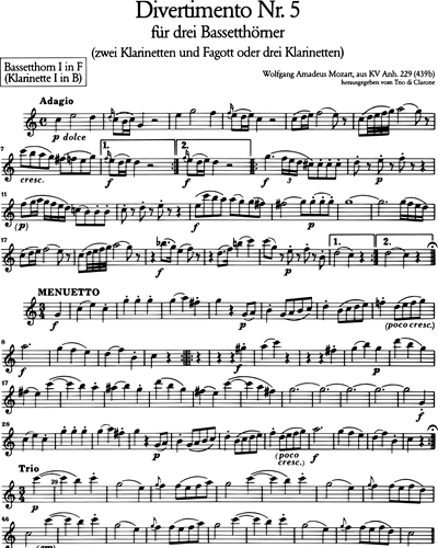 Basset Horn 1/Clarinet 1 (Alternative)