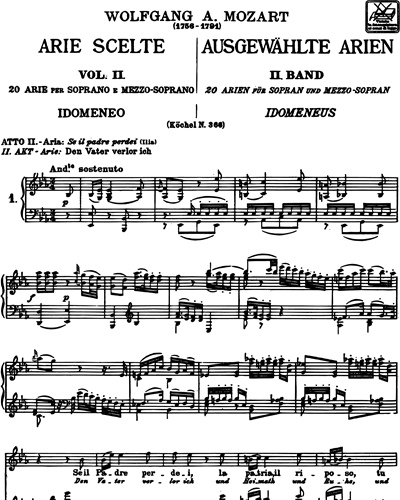 Selected Arias for Soprano and Mezzo-soprano, Vol. 2