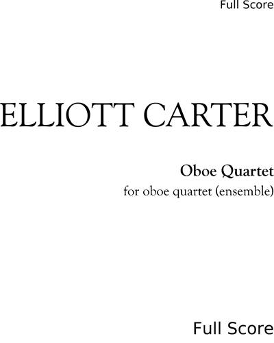 Oboe Quartet