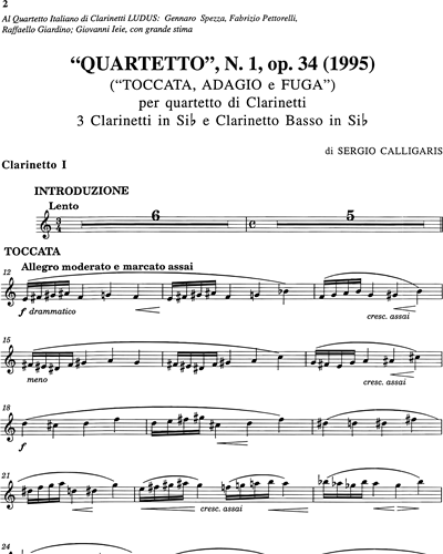 Quartetto n. 1 Op. 34