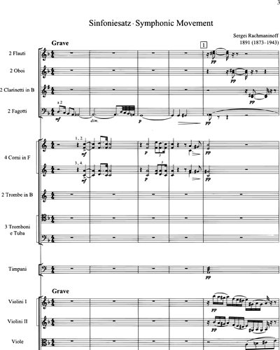 Symphonic Movement (1891) | Scherzo for Orchestra (1887)