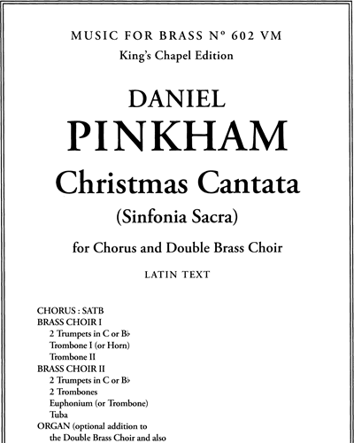 Christmas Cantata Sheet Music by Daniel Pinkham nkoda Free 7 days trial
