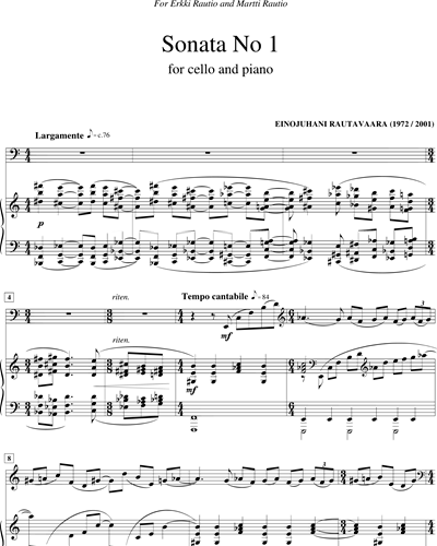 Sonata for Cello No. 1
