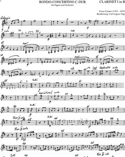Rondo-Concertino C-dur für Fagott und Orchester