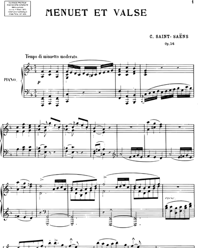 Menuet et valse Op. 56