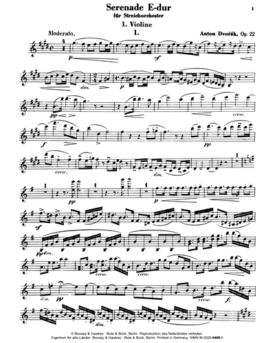 Serenade E major op. 22