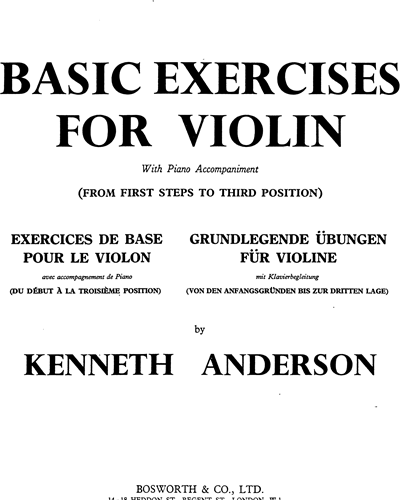 Basic Exercises For Violin (with Piano Accompaniment)