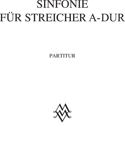 Sinfonie für Streicher A-dur