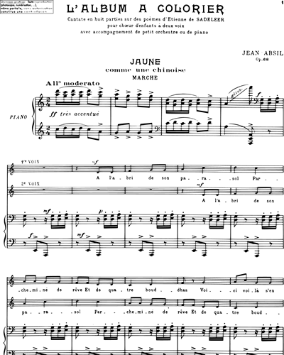 Jaune (from 'Album à Colorier, op. 68')