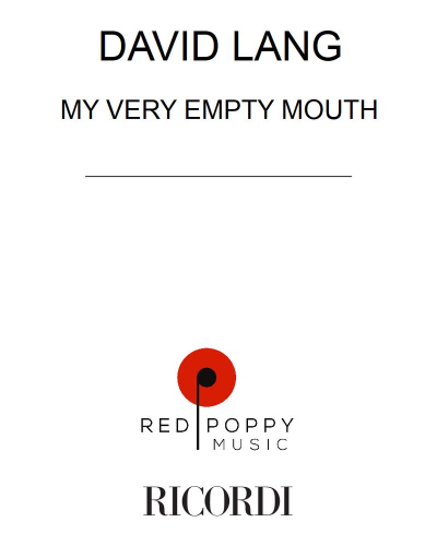 my very empty mouth