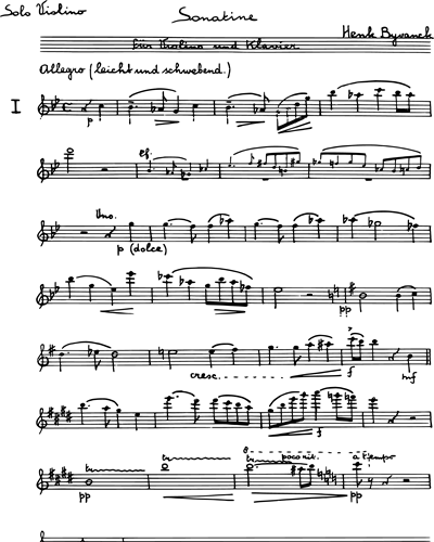 Sonatine for Violin and Piano