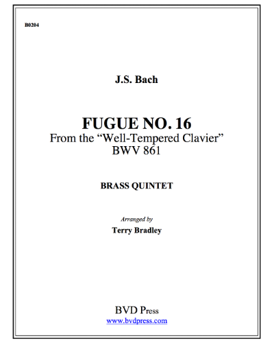 Fugue No. 16, BWV 861 (from 'The Well-Tempered Clavier')