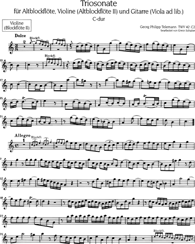 Triosonate C-dur TWV 42:C2