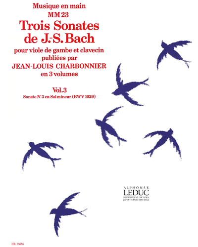 Sonate No. 3 en Sol mineur BWV 1029 (MM23) Vol. 3