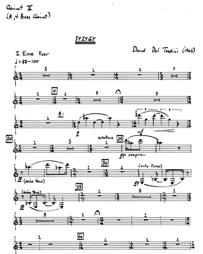 Clarinet in Bb 2/Clarinet in A/Bass Clarinet