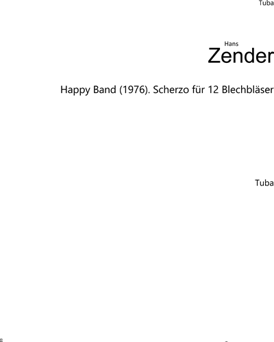 Happy Band (1976). Scherzo für 12 Blechbläser